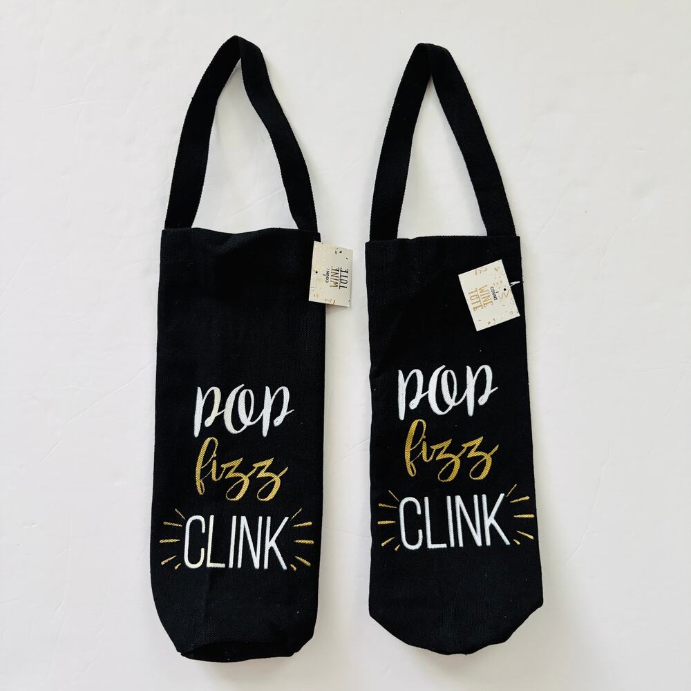 Target | Canvas Wine Bottle Gift Bag Set of 2 NWT